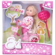 10905 - Simba: Évi Love baba biciklivel - 12 cm, többféle
