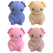 Növő axolotl tojás dobozban, 4 féle kép nagyítása