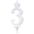 16944 - Számgyertya 3 - fehér