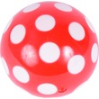 19509 - Pöttyös lakkfényű gumilabda - 11 cm, többféle