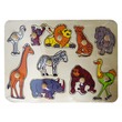 24840 - Afrikai állatok 10 darabos fa puzzle