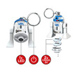 LEGO Star Wars világítós kulcstartó R2D2 kép nagyítása