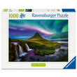 Puzzle 1000 db - Északi fény Kirkjufell kép nagyítása