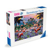 Puzzle 1000 db - Rózsaszín flamingók kép nagyítása