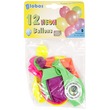 33565 - Neon színű lufi 12 darabos készlet - 25 cm