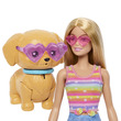 Barbie kutyasétáltó görkoris szett - szőke baba kép nagyítása