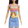 Barbie kutyasétáltó görkoris szett - barna baba kép nagyítása