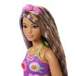 Barbie fashionista barátnők virágos lila ruhában kép nagyítása