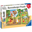 Puzzle 3x49 db - Micimackó sportos napja kép nagyítása