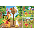 Puzzle 3x49 db - Micimackó sportos napja kép nagyítása