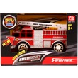 43322 - Elemes műanyag tűzoltóautó - 18 cm