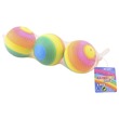 45484 - Szivárvány színű labda, 8 cm 3 db /csomag
