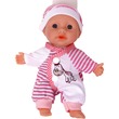 Játékbaba csíkos pizsamában - 20 cm, többféle kép nagyítása