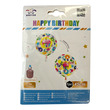 55244 - 45 cm Happy Birthday fólia lufi, többféle- héliummal tölthető