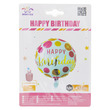 45 cm Happy Birthday fólia lufi, többféle- héliummal tölthető kép nagyítása