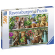 60807 - Ravensburger Puzzle 500 db - Cicák a polcon