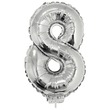 66252 - Számos lufi - 8, ezüst, 42 cm