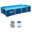 Bestway Fémvázas medence szögletes 400x211x81cm kép nagyítása