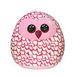 68289 - Ty Squish-a-Boos párna alakú plüss figura PINKY, 22 cm - rózsaszín bagoly