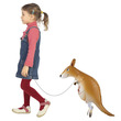 Fólia lufi 87, 7x62, 5 cm - sétáló kenguru kép nagyítása